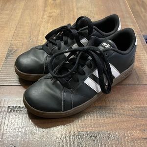 Adidas Black and White tennis shoes